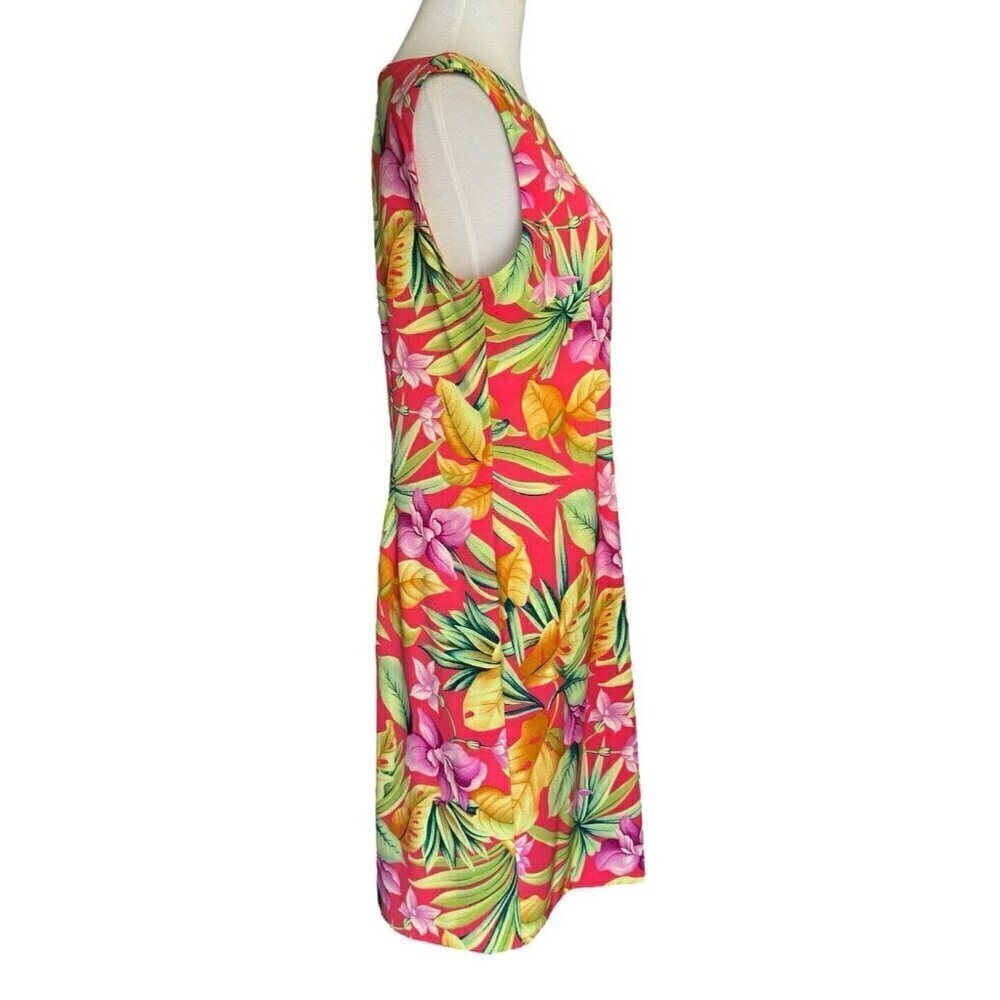 Vintage Ronnie Nicole by Ouida Floral Round Neck Sleeveless Sheath Dress Sz 8 - Picture 6 of 10